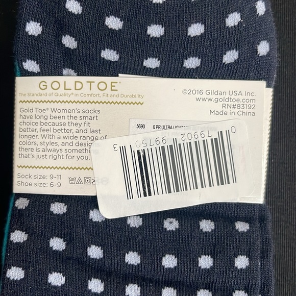 New Goldtoe 6 prs Women’s No Show Socks - Picture 3 of 10